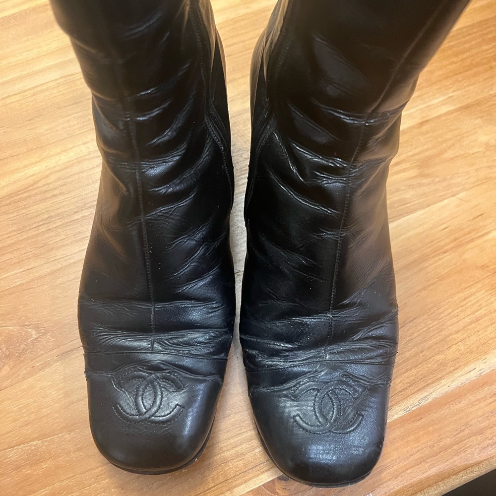 CHANEL Black ankle boots size 40 - size 10